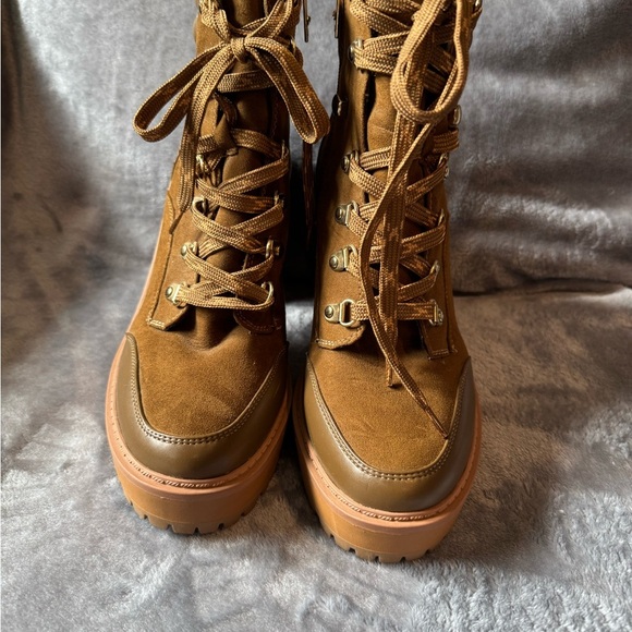 Jennifer Lopez Shoes - Brown Lace-Up Women's Boots